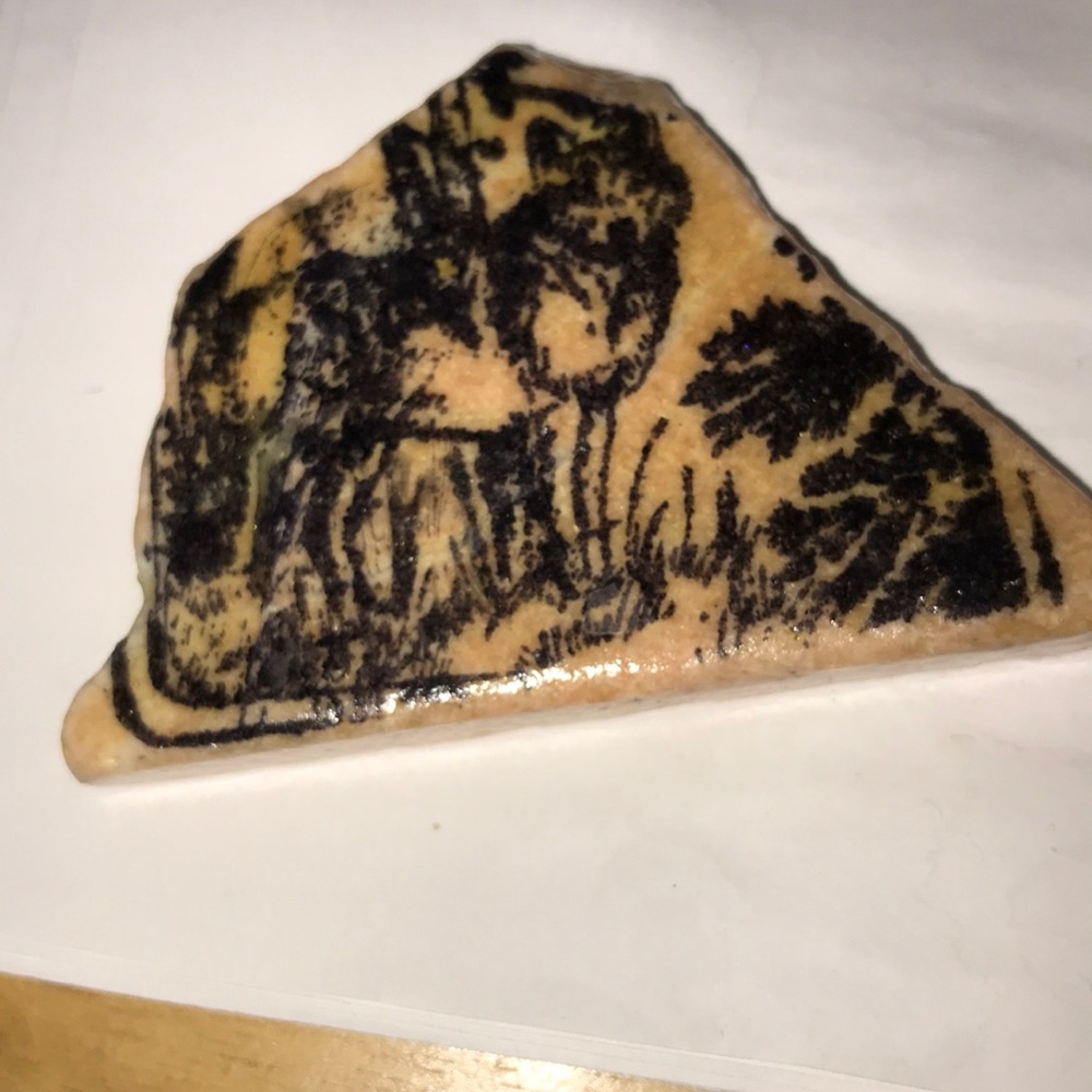 Wolf Stamped Stone